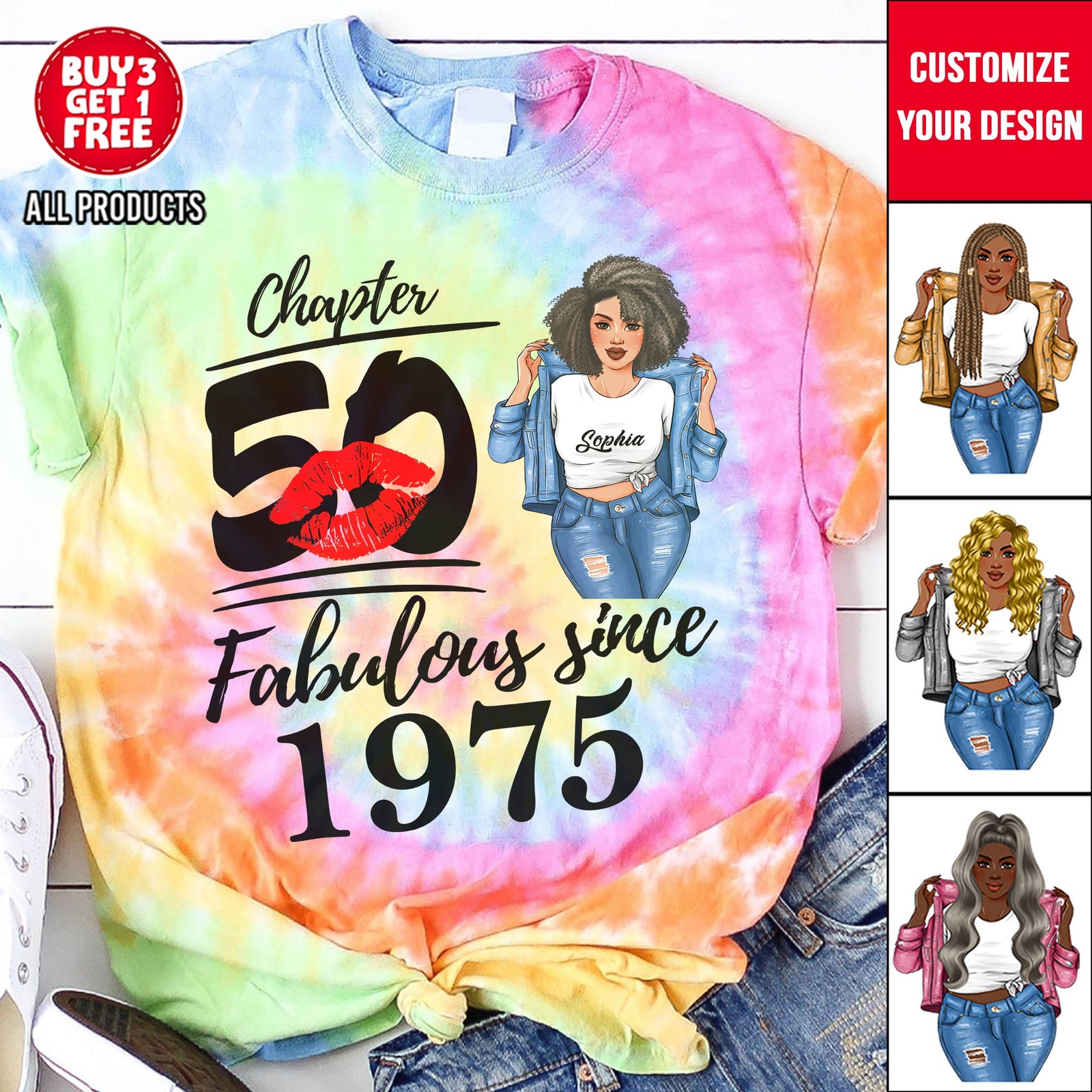 Chapter 50, Fabulous Since 1975 50th Birthday Unique T Shirt For Woman, Custom Birthday Shirt, Her Gifts For 50 Years Old , Turning 50 Birthday Cotton Shirt - YPT-HCT