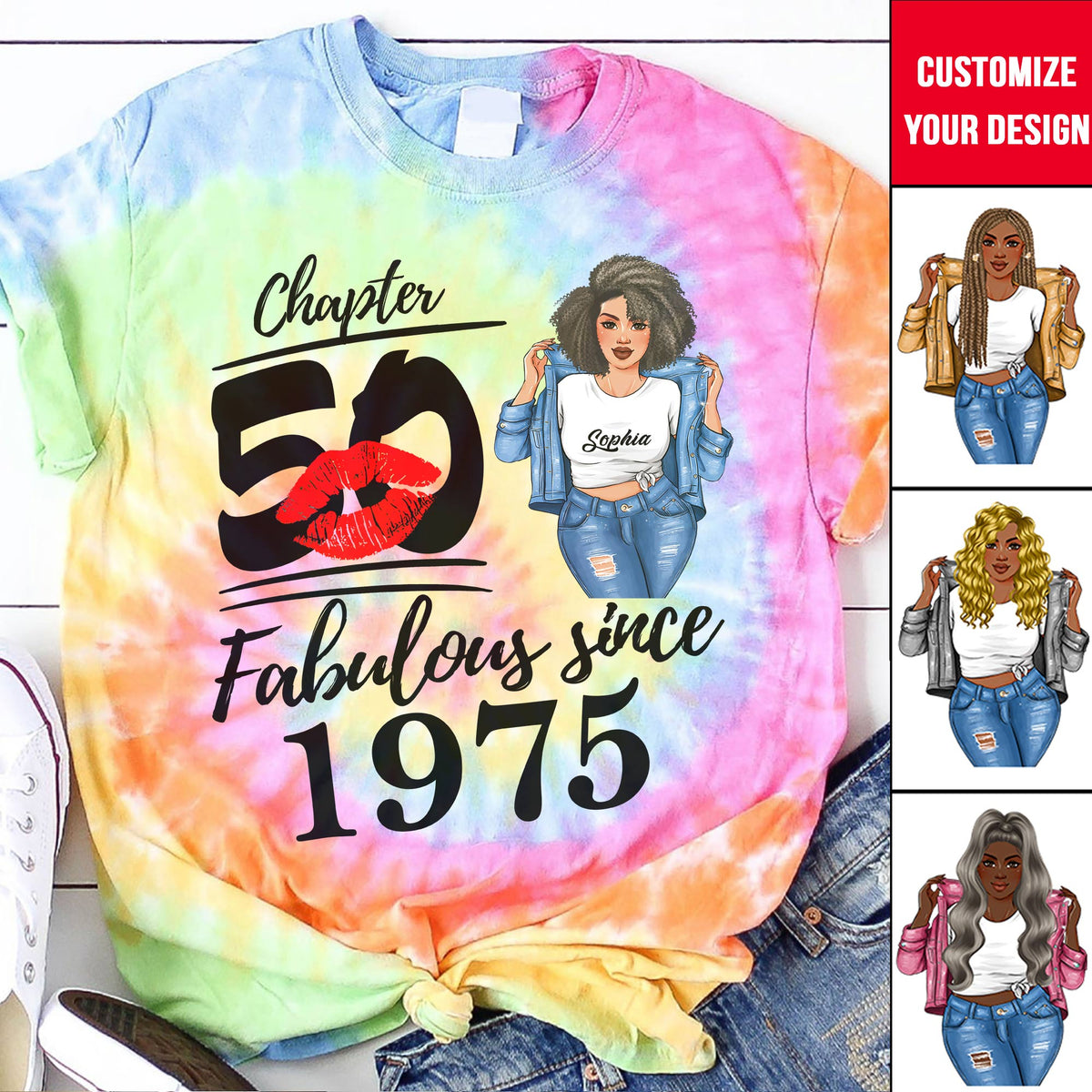 Chapter 50, Fabulous Since 1975 50th Birthday Unique T Shirt For Woman, Custom Birthday Shirt, Her Gifts For 50 Years Old , Turning 50 Birthday Cotton Shirt - YPT-HCT