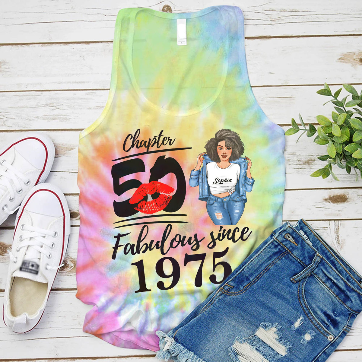 Chapter 50, Fabulous Since 1975 50th Birthday Unique T Shirt For Woman, Custom Birthday Shirt, Her Gifts For 50 Years Old , Turning 50 Birthday Cotton Shirt - YPT-HCT