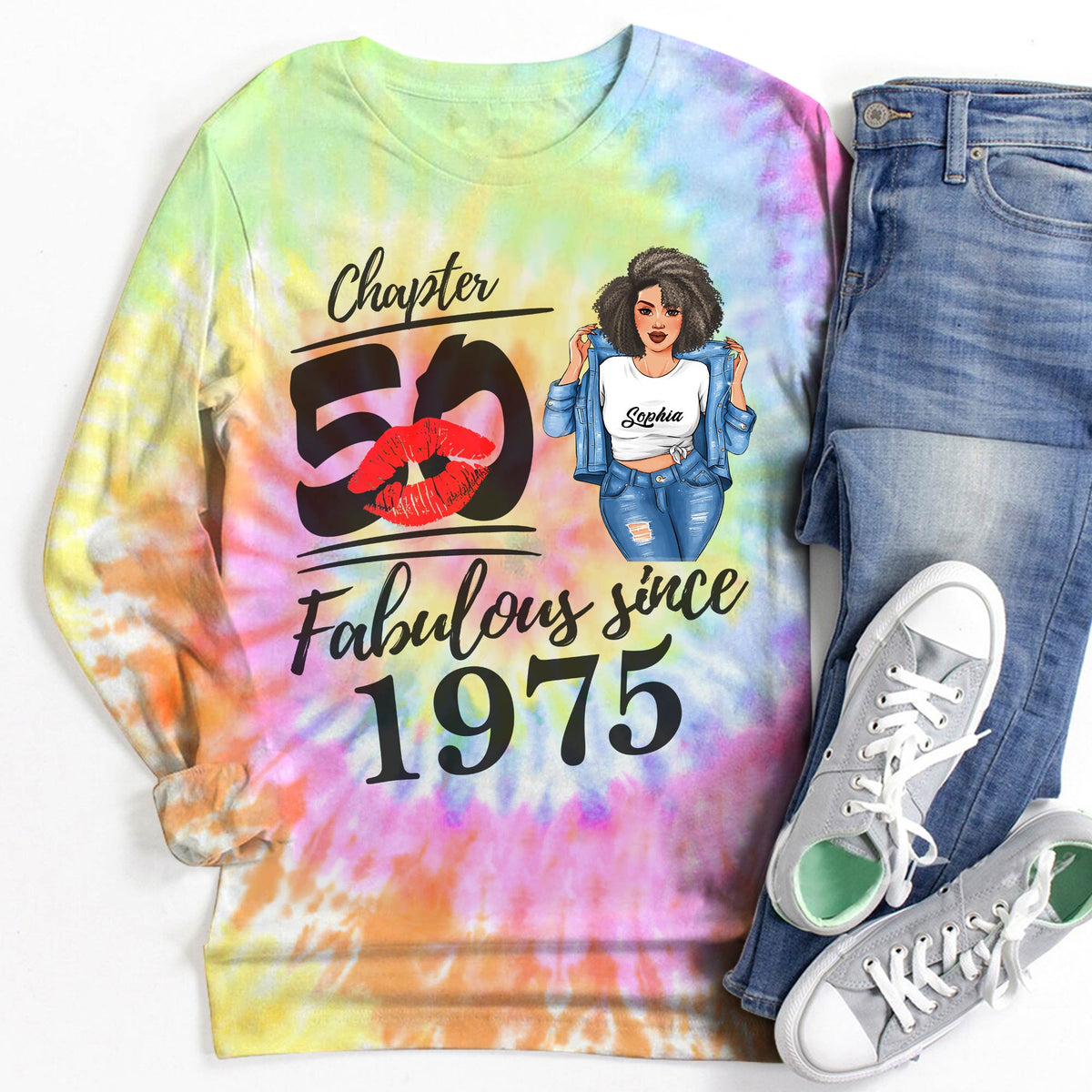 Chapter 50, Fabulous Since 1975 50th Birthday Unique T Shirt For Woman, Custom Birthday Shirt, Her Gifts For 50 Years Old , Turning 50 Birthday Cotton Shirt - YPT-HCT