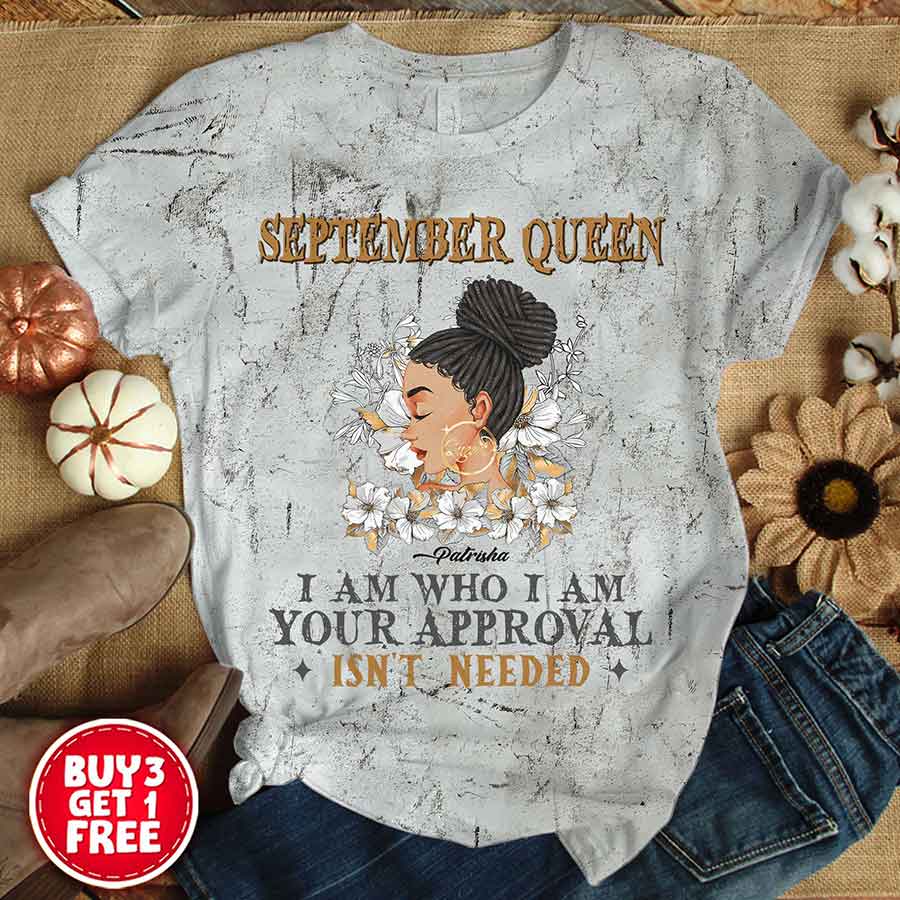 September Birthday Shirt, Custom Birthday Shirt, Queens are Born In September, September Birthday Shirts For Woman, September Birthday Gifts-YPT-HCT