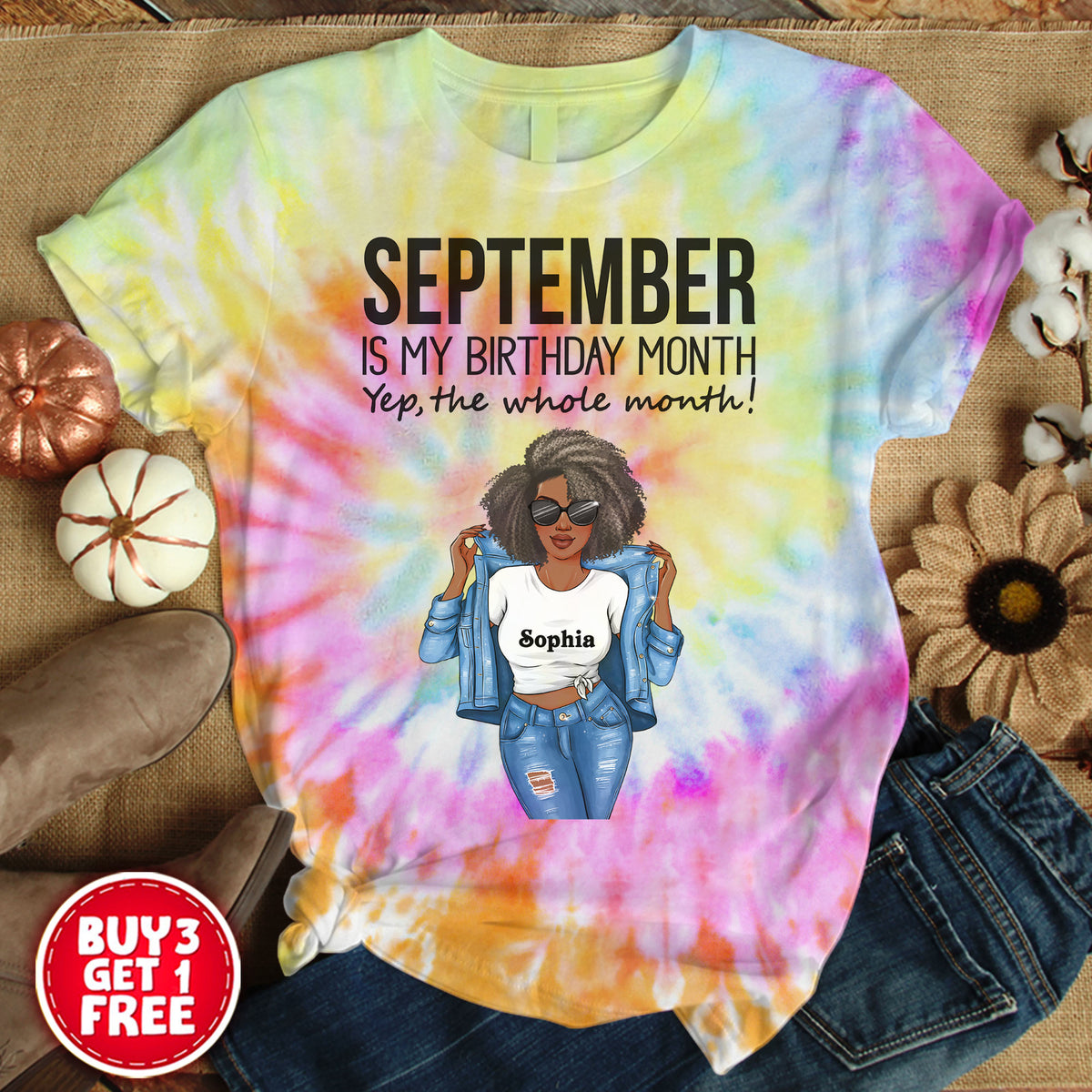 September Birthday Shirt, Custom Birthday Shirt, Queens Born In September, September Birthday Shirts For Woman, September Birthday Gifts, September Is My Birthday Month, Yep The Whole Month-YPT-HCT