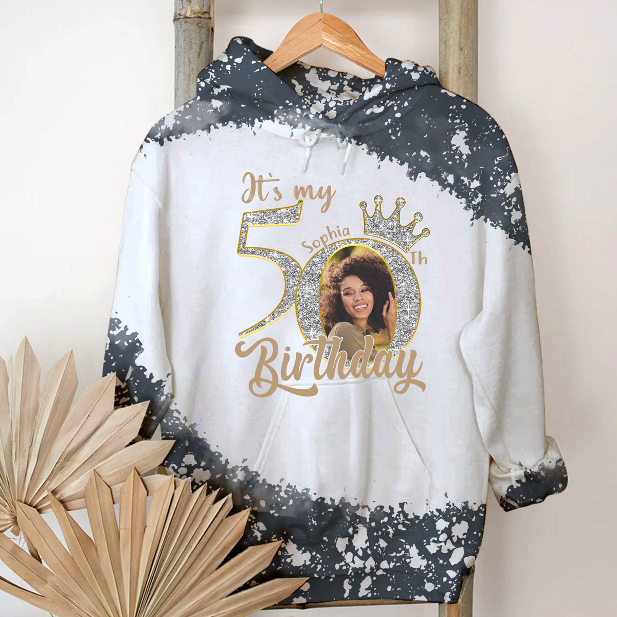 Custom Face Photo 50's Birthday Shirt, 50th Birthday Unique T Shirt For Woman, Custom Birthday Shirt, Her Gifts For 50 Years Old, Custom Picture Tee, Personalized Birthday Shirt-YPT-HCT