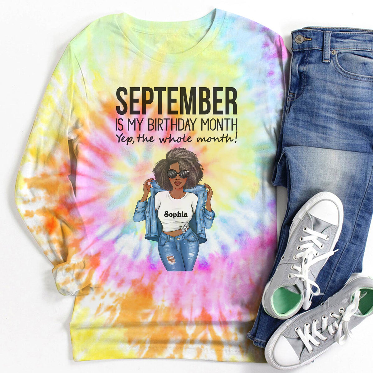 September Birthday Shirt, Custom Birthday Shirt, Queens Born In September, September Birthday Shirts For Woman, September Birthday Gifts, September Is My Birthday Month, Yep The Whole Month-YPT-HCT