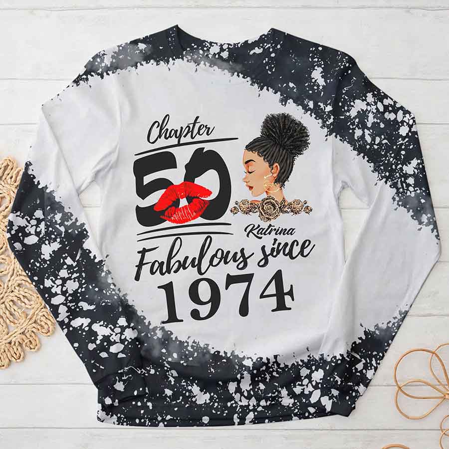 Chapter 50, Fabulous Since 1974 50th Birthday Unique T Shirt For Woman, Custom Birthday Shirt, Her Gifts For 50 Years Old , Turning 50 Birthday Cotton Shirt - YPT-HCT