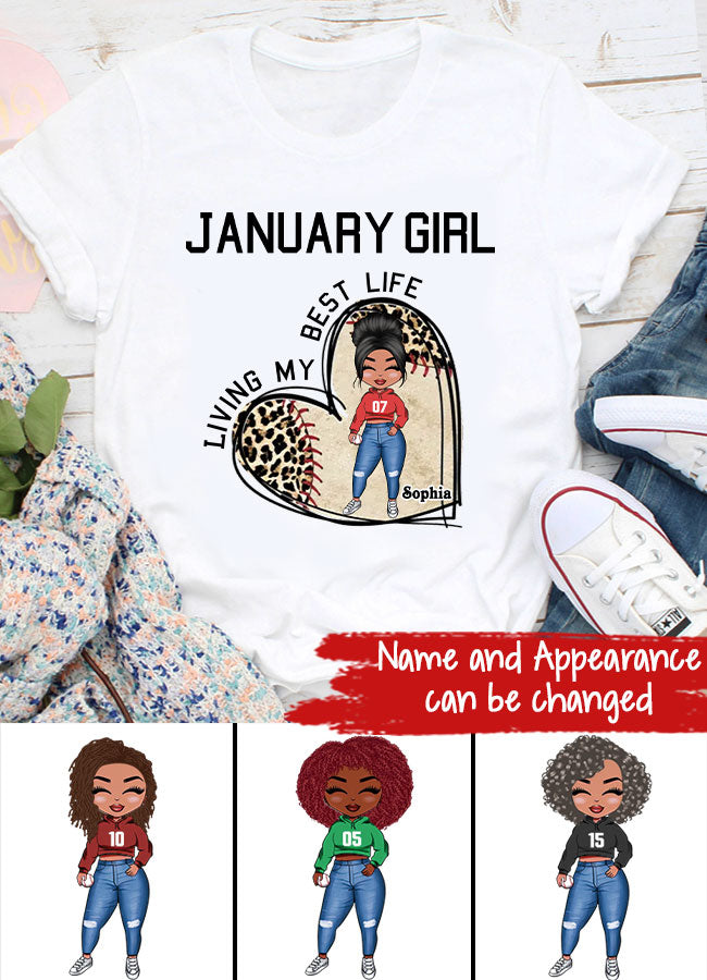January Birthday Shirt, Custom Birthday Shirt, Queens Born In January , January Birthday Gifts, January  Shirts For Woman, Baseball Lover