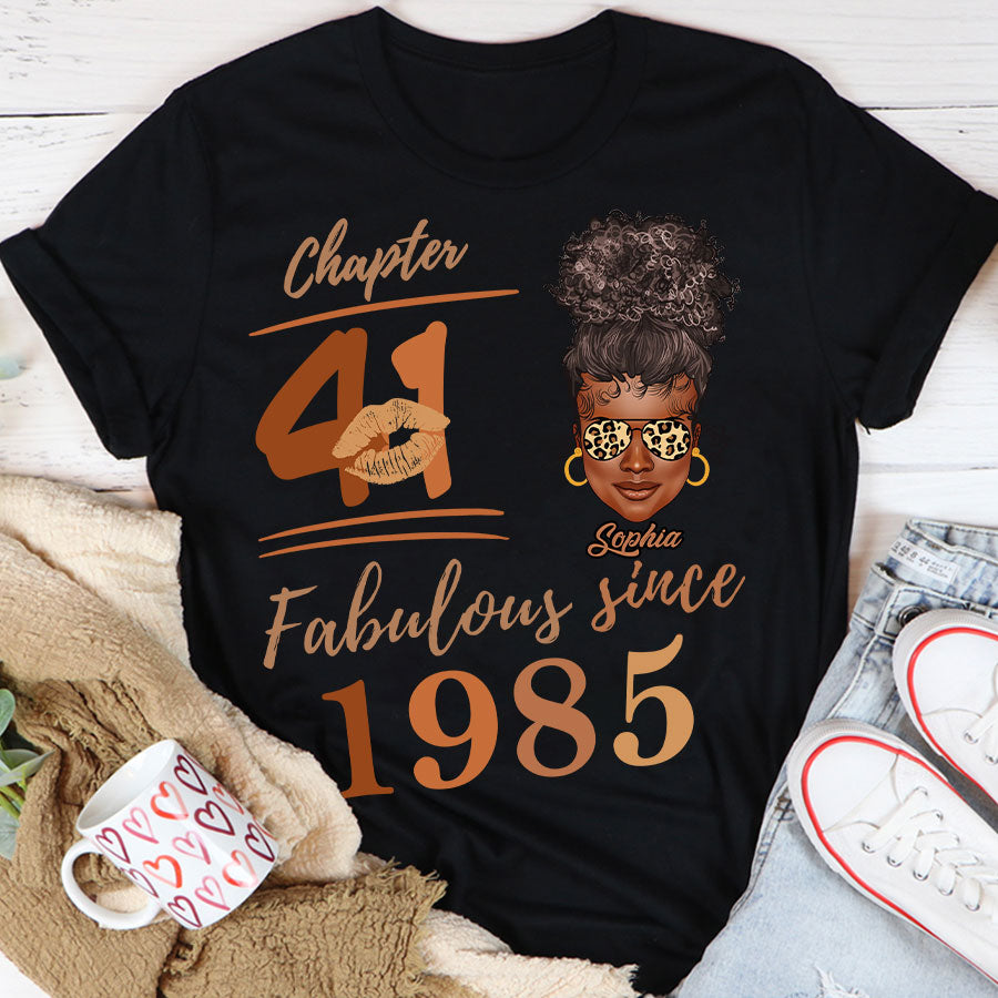 Chapter 41, Fabulous Since 1985 41st Birthday Unique T Shirt For Woman, Her Gifts For 41 Years Old , Turning 41 Birthday Cotton Shirt TLQ