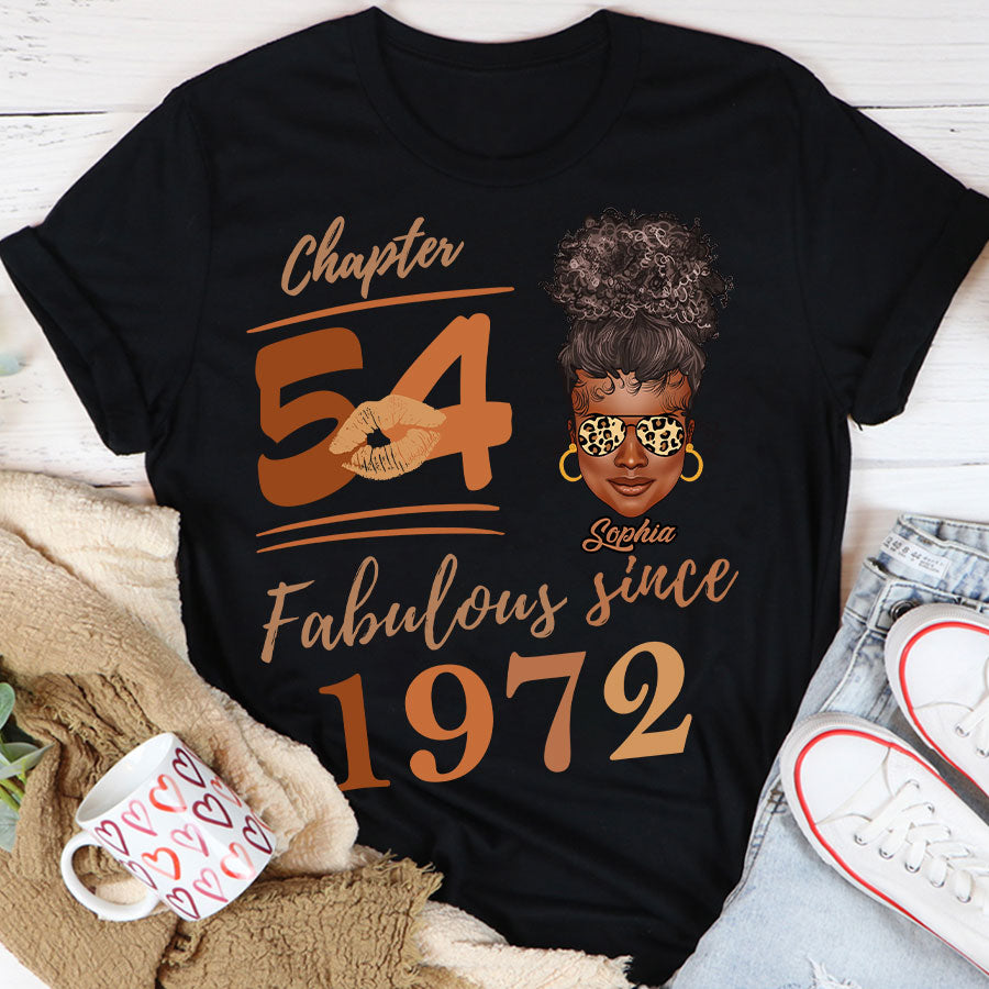 Chapter 54, Fabulous Since 1972 54th Birthday Unique T Shirt For Woman, Her Gifts For 54 Years Old , Turning 54 Birthday Cotton Shirt TLQ