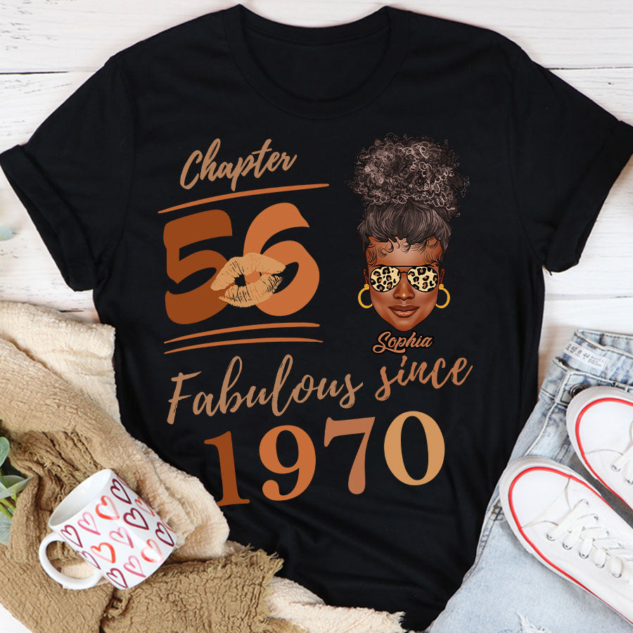 Chapter 56, Fabulous Since 1970 56th Birthday Unique T Shirt For Woman, Her Gifts For 56 Years Old , Turning 56 Birthday Cotton Shirt TLQ