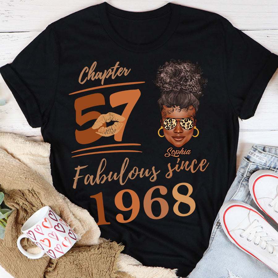 Chapter 57, Fabulous Since 1968 57th Birthday Unique T Shirt For Woman, Her Gifts For 57 Years Old , Turning 57 Birthday Cotton Shirt TLQ