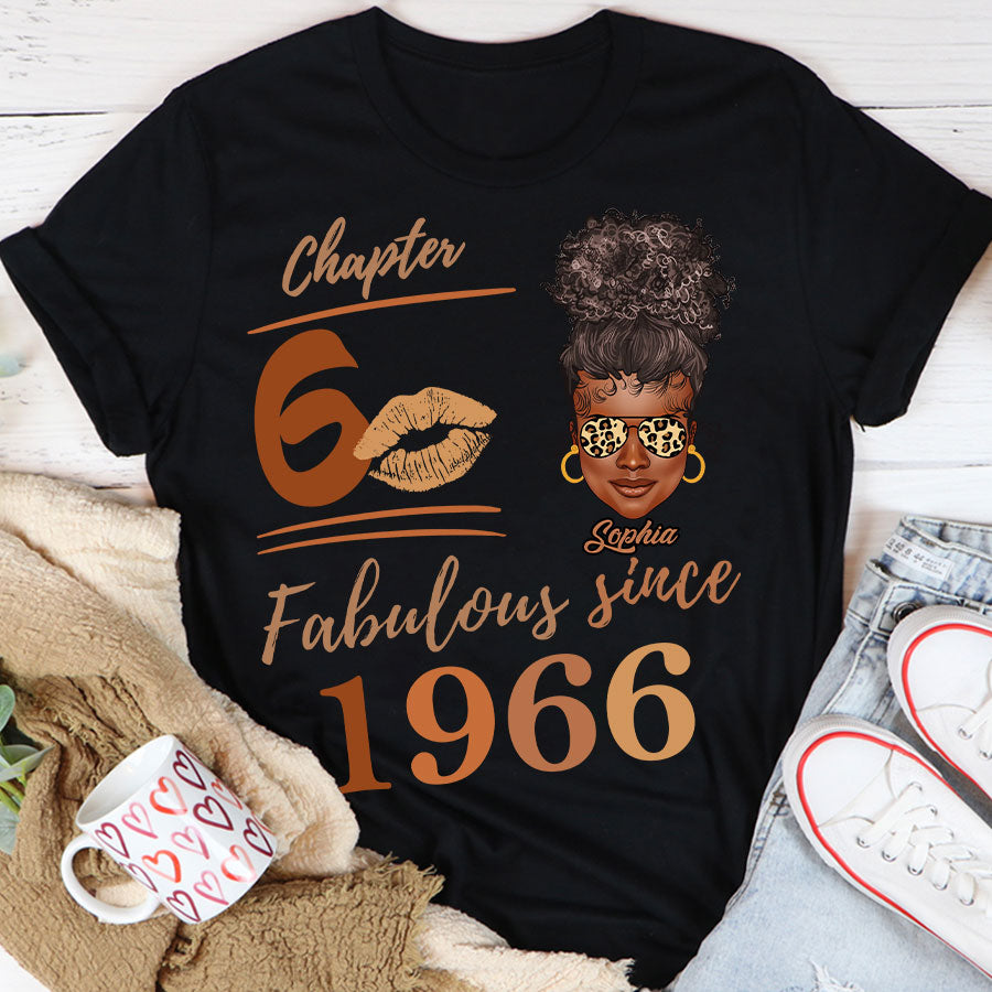 Chapter 60, Fabulous Since 1966 60th Birthday Unique T Shirt For Woman, Her Gifts For 60 Years Old , Turning 60 Birthday Cotton Shirt TLQ