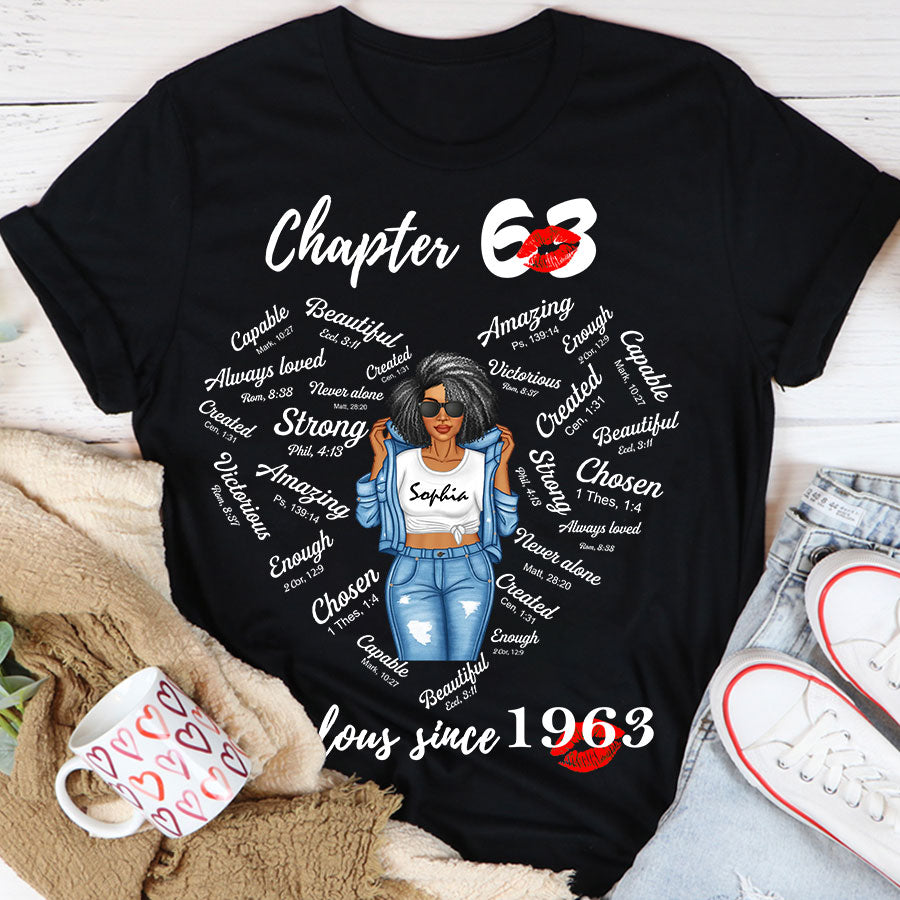 Chapter 63 Fabulous Since 1963 63rd Birthday Unique T Shirt For Woman, Her Gifts For 63 Years Old , Turning 63 Birthday Cotton Shirt-TLQ