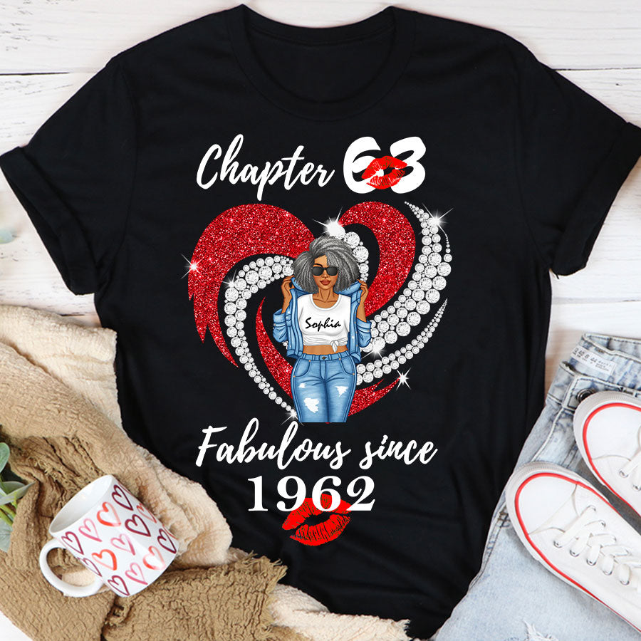 Personalised 63rd Birthday Gifts, 1962 T Shirt, Gift Ideas 63rd Birthday Woman - TLQ