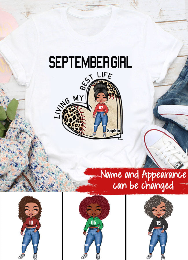 September Birthday Shirt, Custom Birthday Shirt, Queens Born In September, September Birthday Gifts, September Shirts For Woman, Baseball Lover