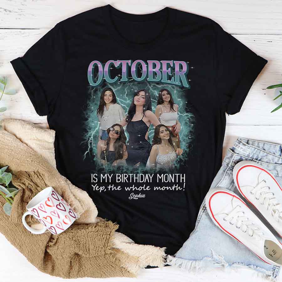 October Birthday Shirt, Custom Birthday Shirt, Queens are Born In October, October Birthday Shirts For Woman, October Birthday Gifts-YPT-HCT
