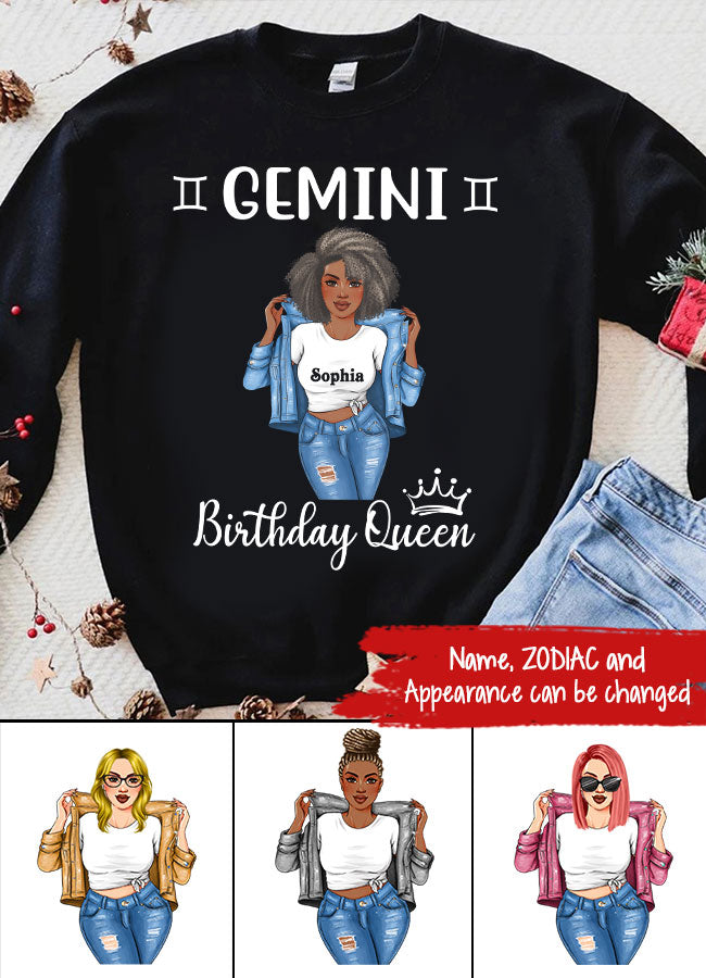 Personalized Birthday Shirts, Zodiac T Shirt, Zodiac Signs Shirt, Gemini Birthday T Shirt, Custom Birthday Gifts