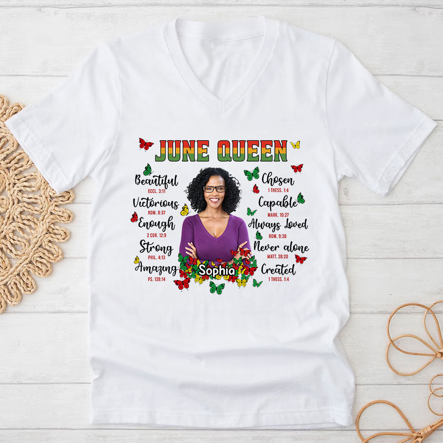 Personalized Shirt - Juneteenth T Shirt, Black Women&#39;s Juneteenth T Shirt, Juneteenth Shirt Ideas, Black History Gift For Black Woman