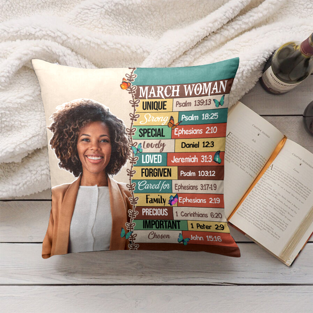 Personalized Photo Pillow, March Birthday Gift Ideas