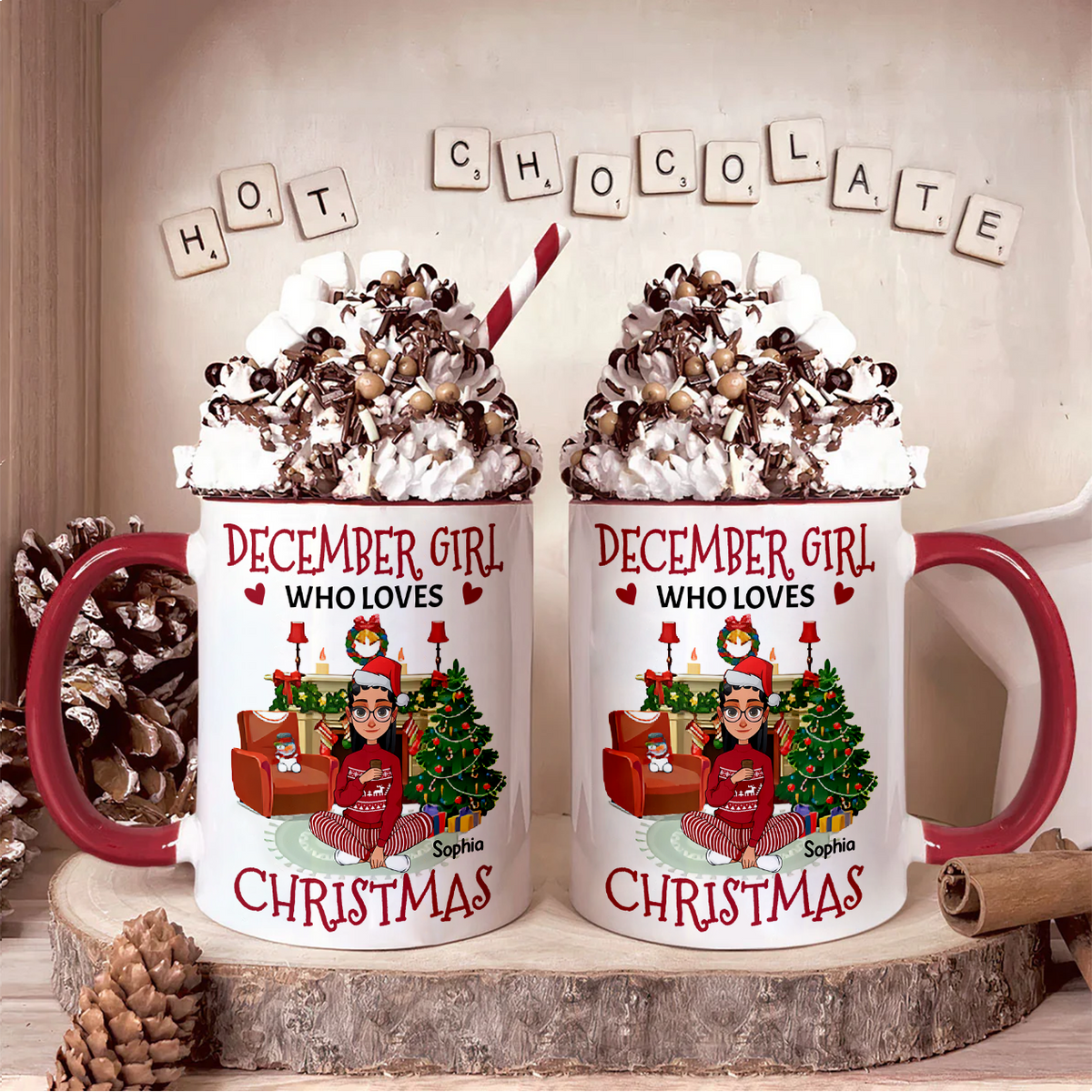 December birthday mug, Personalized birthday mug, customized mug for birthday, happy birthday personalized mug