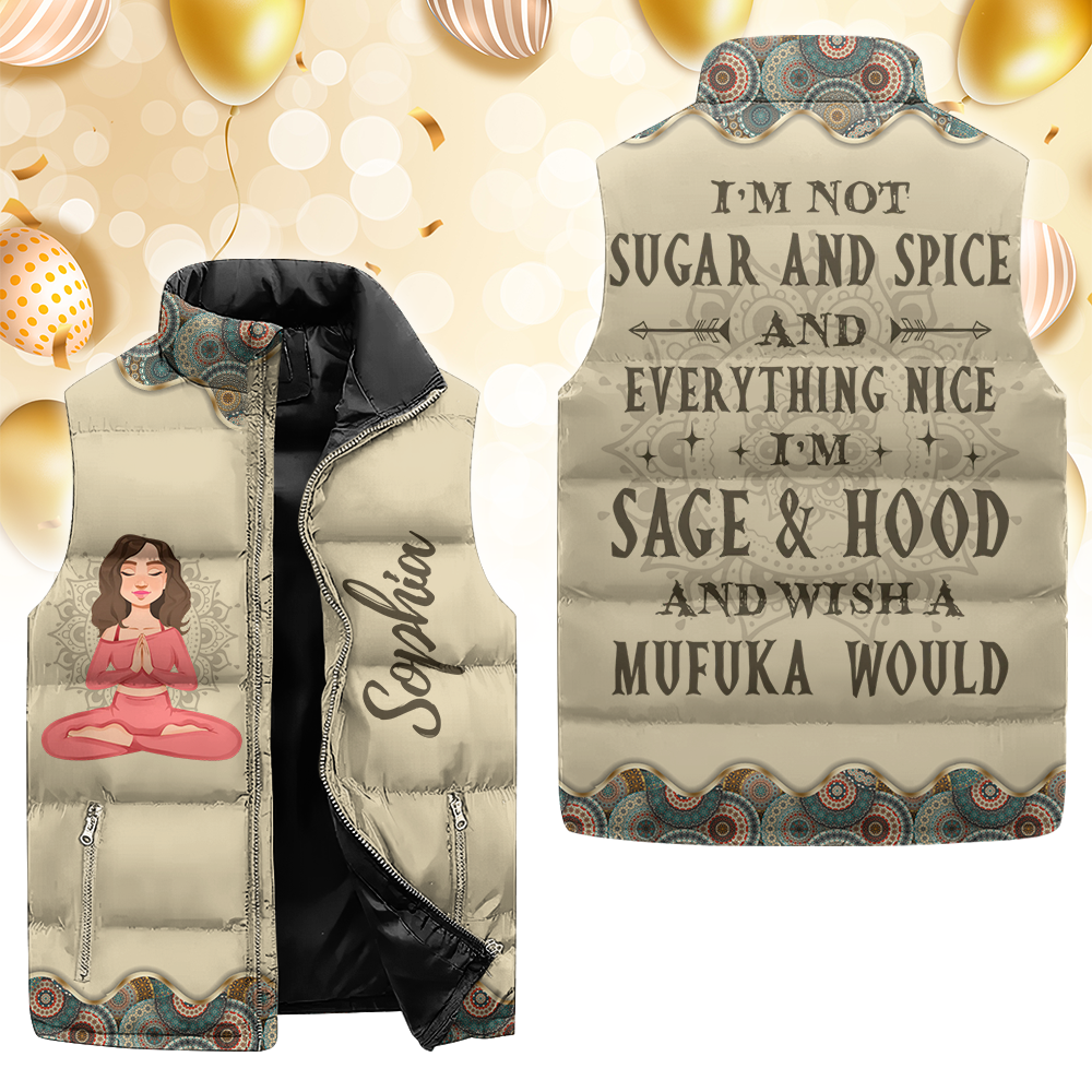 Puffer Vest - Gift For Women, Puffer Vest Yoga, Yoga Lover