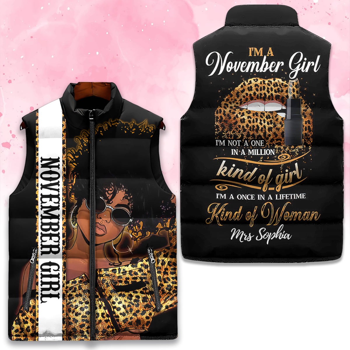 Puffer Vest - Personalized November Birthday Month, Gift Ideas For November Birthday For Girls
