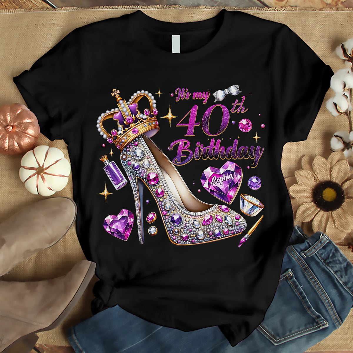 40th Birthday Shirts, Custom Birthday Shirts, Turning 40 Shirt, Gifts For Women Turning 40, 40 And Fabulous Shirt, 40th Birthday Shirts For Her-YPT-ALK