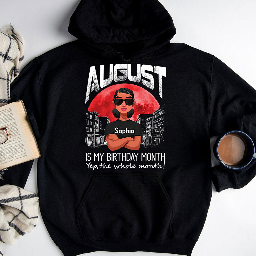 Custom Birthday Shirt, Queen was born In August, August Birthday Shirts For Woman, August Birthday Gifts, August Is My Birthday Month