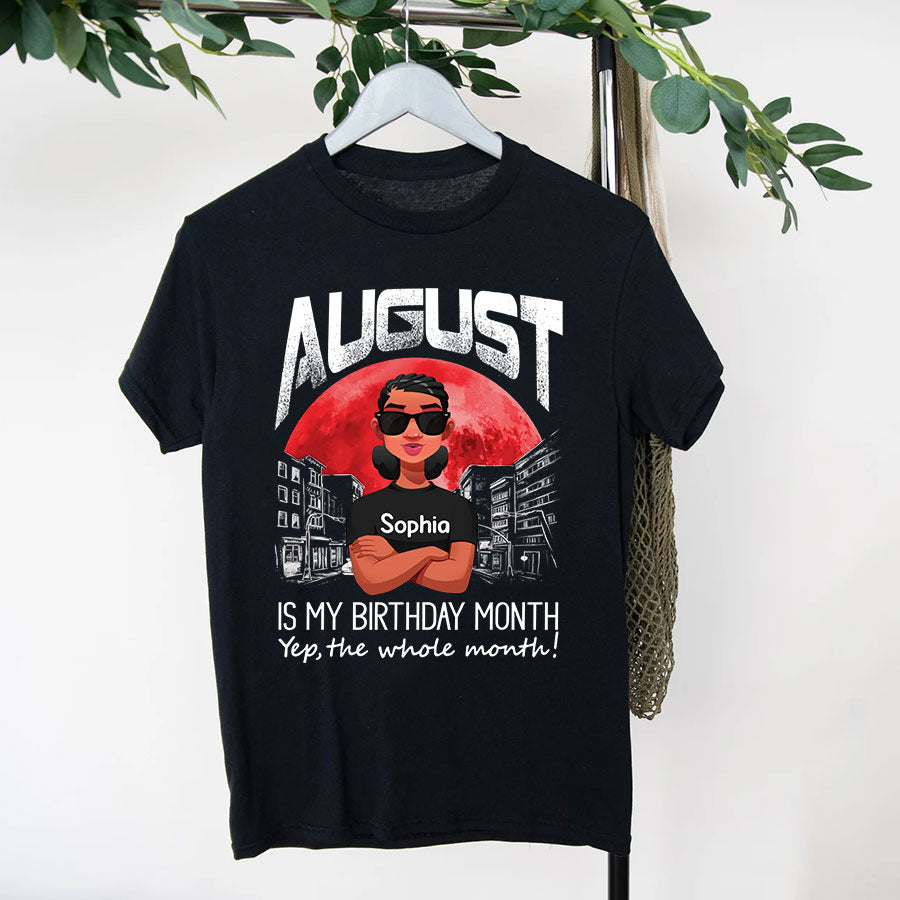 Custom Birthday Shirt, Queen was born In August, August Birthday Shirts For Woman, August Birthday Gifts, August Is My Birthday Month