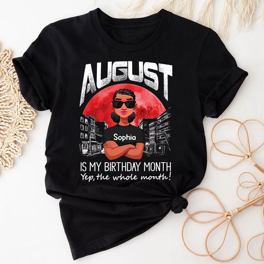 Custom Birthday Shirt, Queen was born In August, August Birthday Shirts For Woman, August Birthday Gifts, August Is My Birthday Month