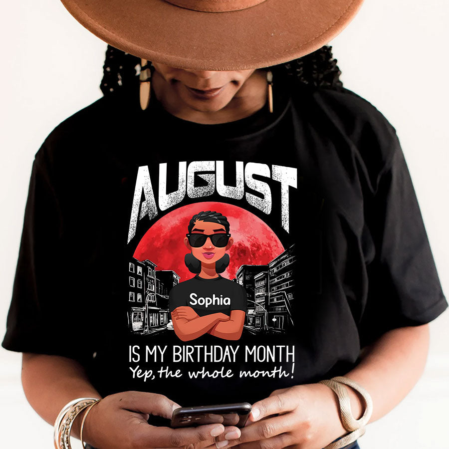 Custom Birthday Shirt, Queen was born In August, August Birthday Shirts For Woman, August Birthday Gifts, August Is My Birthday Month
