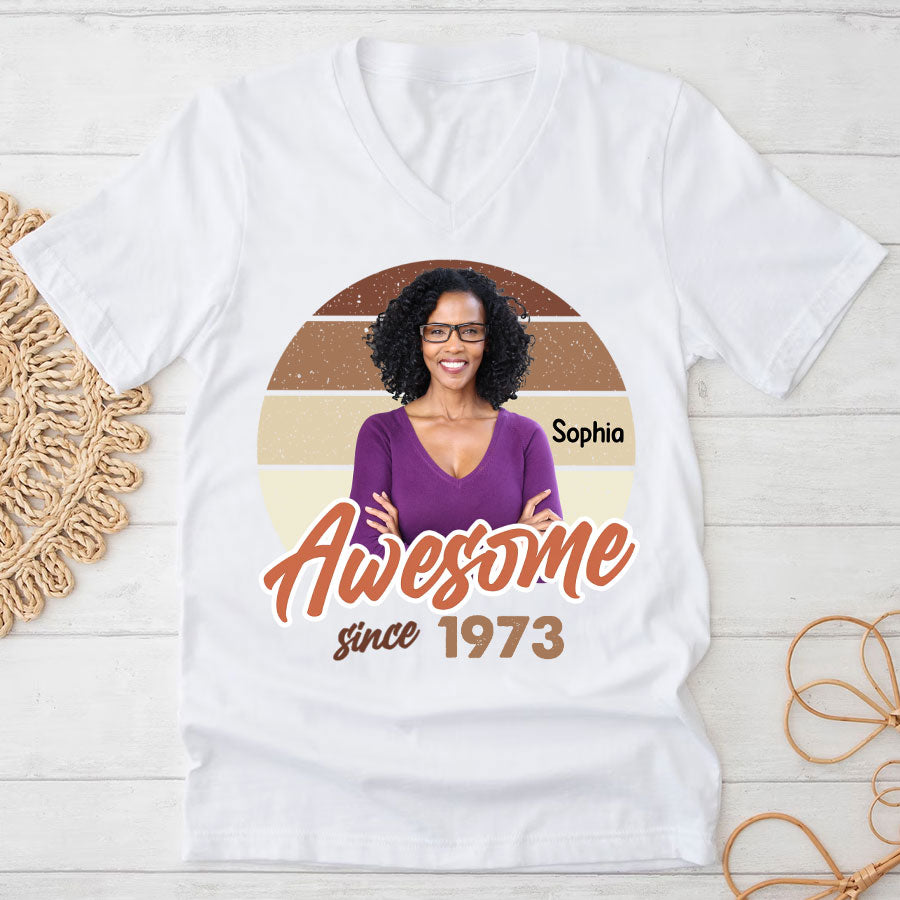 Custom Birthday Shirts, Gifts For Women Turning 50, 50 And Fabulous Shirt, 50th Birthday Shirts For Her