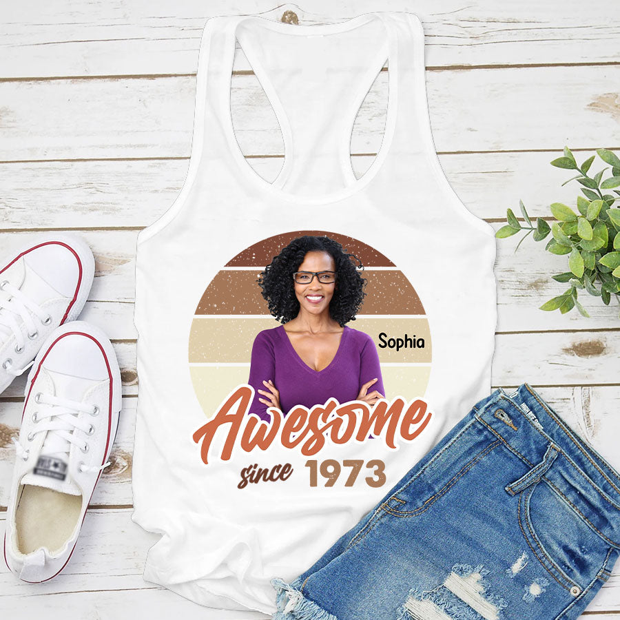 Custom Birthday Shirts, Gifts For Women Turning 50, 50 And Fabulous Shirt, 50th Birthday Shirts For Her