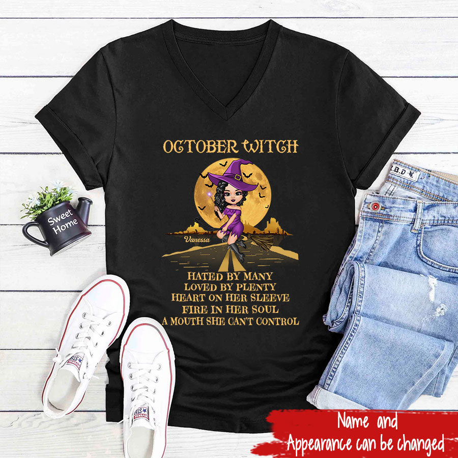 October Birthday Shirt, Custom Birthday Shirt, Queen Was Born In October Birthday Shirts For Woman