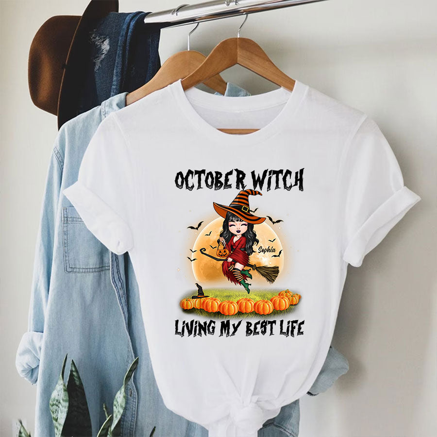 October Birthday Shirt, Custom Birthday Shirt, Queen Was Born In October Birthday Shirts For Woman