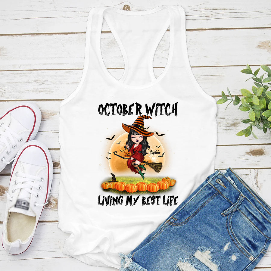 October Birthday Shirt, Custom Birthday Shirt, Queen Was Born In October Birthday Shirts For Woman