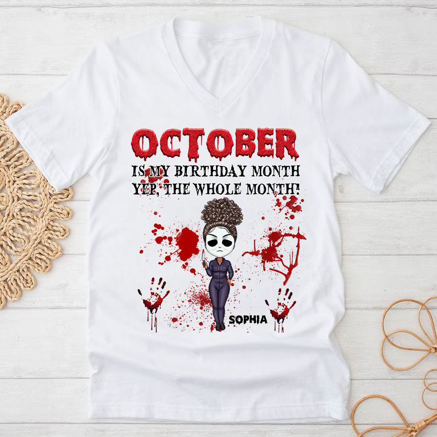 October Birthday Shirt, Custom Birthday Shirt, Queens was Born In October, October Birthday Shirts For Woman, October Birthday Gifts, Halloween Gifts