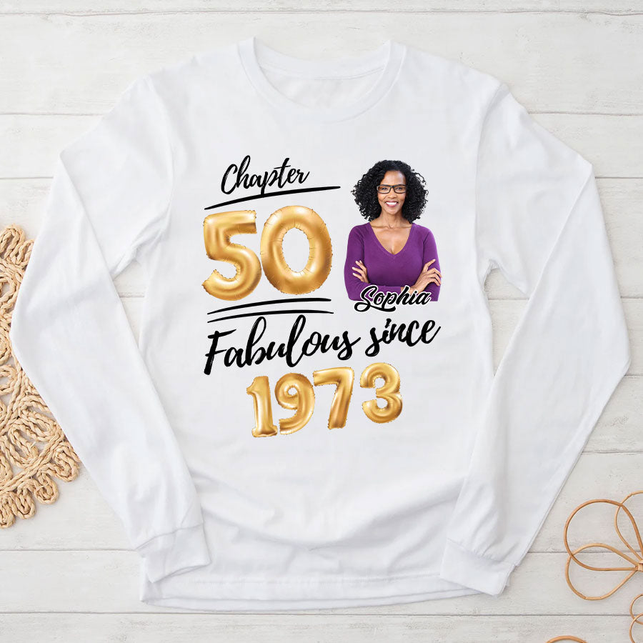 50th birthday shirts for her, Personalised 50th birthday gifts, 1973 t shirt, 50 and fabulous shirt, 50th birthday shirt ideas, gift ideas 50th birthday woman