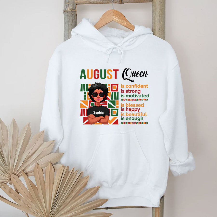August Birthday Shirt, Custom Birthday Shirt, Queen Was Born In August, August Birthday Shirts For Woman, August Birthday Gifts