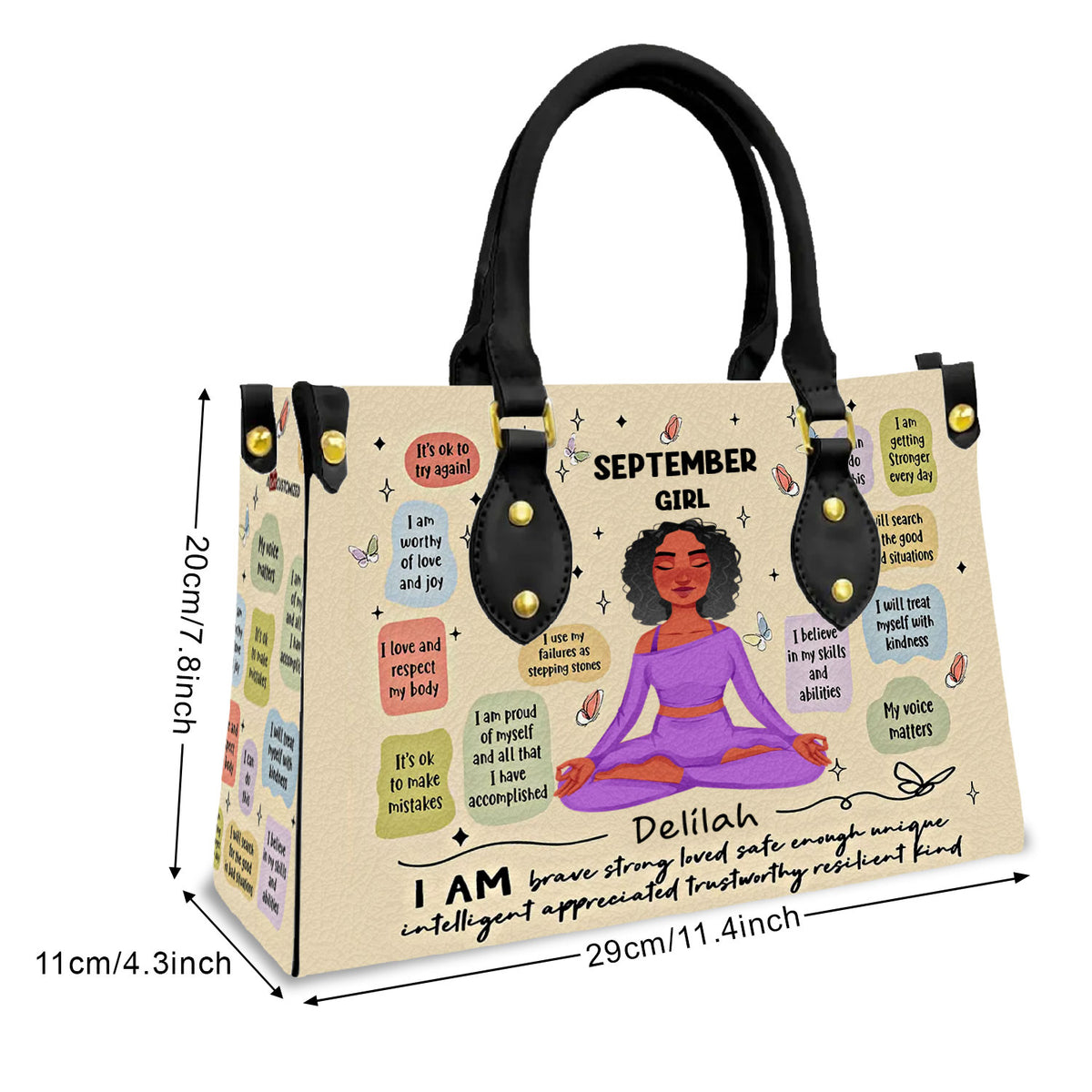 Personalized Leather Bag - September Birthday Gifts, Queen Was Born In September