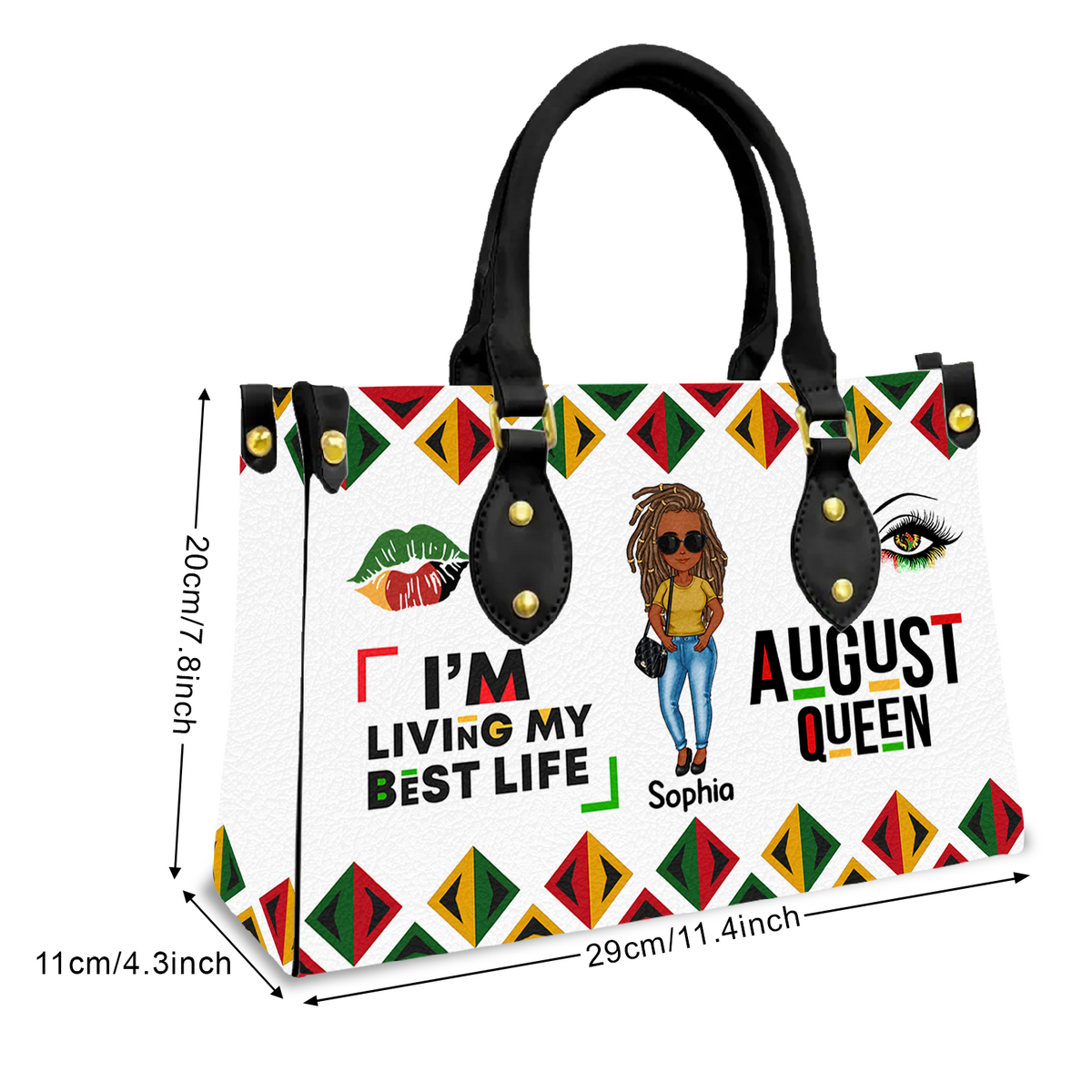Personalized Leather Bag - August Birthday Gifts For August Queens, Queen Was Born In August
