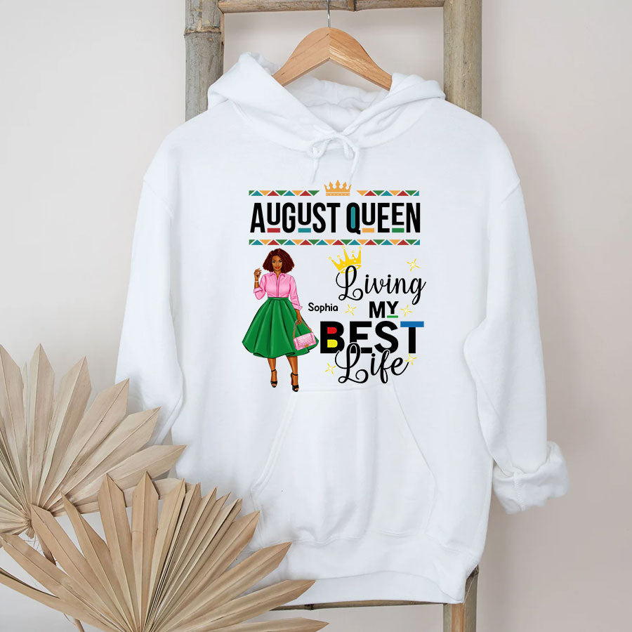 Custom Birthday Shirt, August Birthday Shirts For Woman, August Birthday Gifts, Living my best life