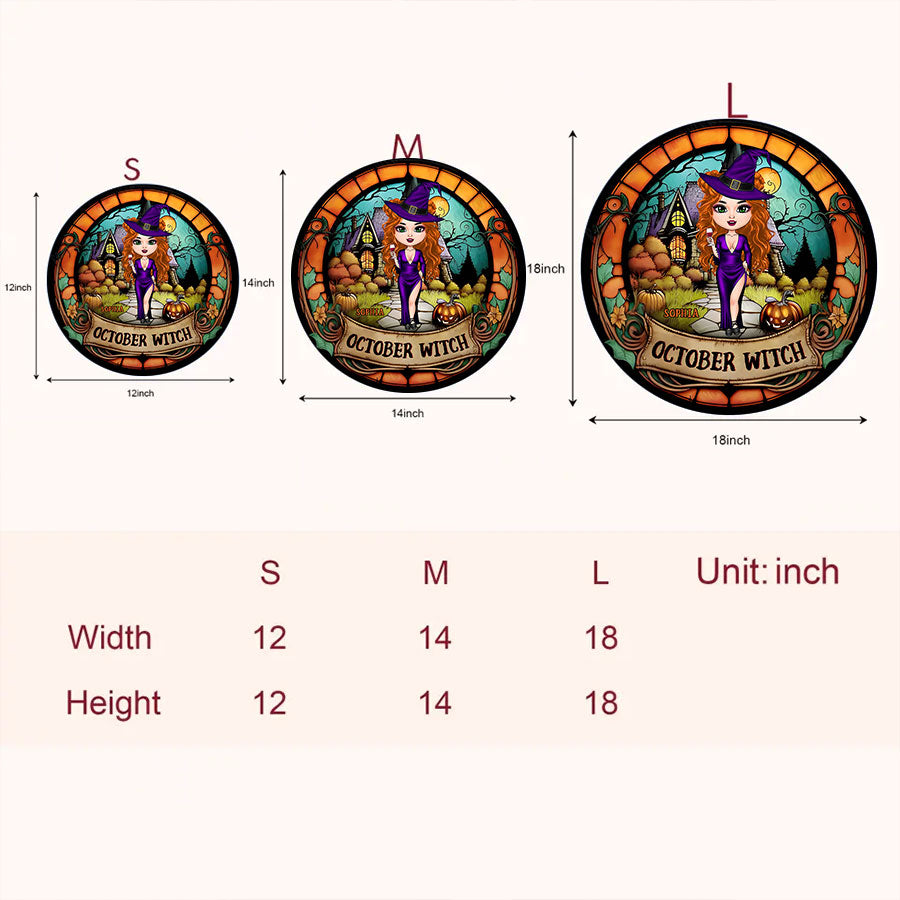 Custom October Birthday Door Sign, Queens Are Born In October Gifts, Halloween Door Sign