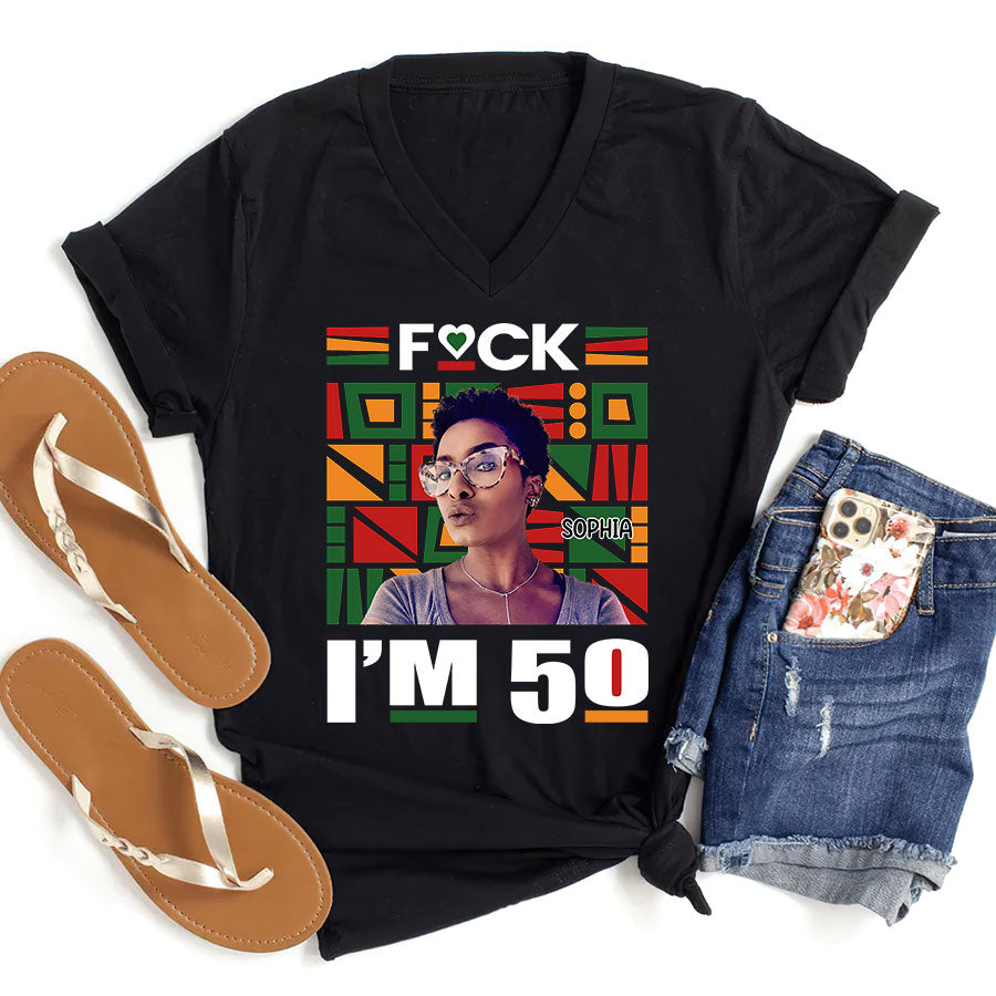 50th Birthday Shirts For Her, Personalised 50th Birthday Gifts, 1973 T Shirt, 50 And Fabulous Shirt, Custom Photo