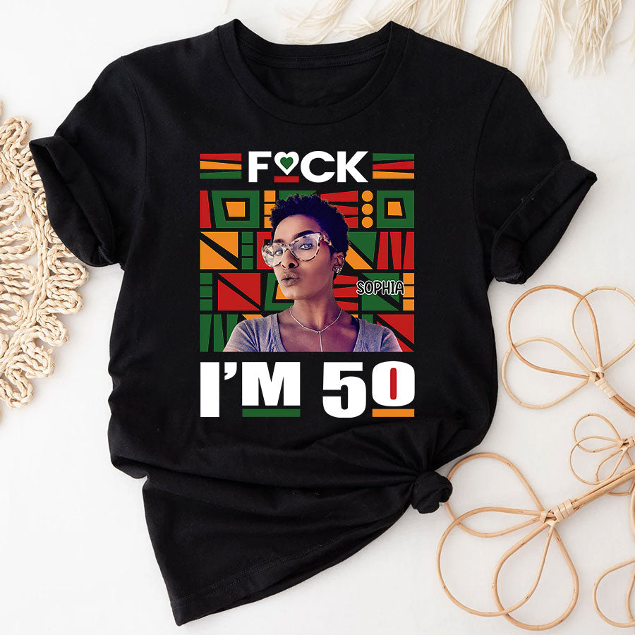 50th Birthday Shirts For Her, Personalised 50th Birthday Gifts, 1973 T Shirt, 50 And Fabulous Shirt, Custom Photo