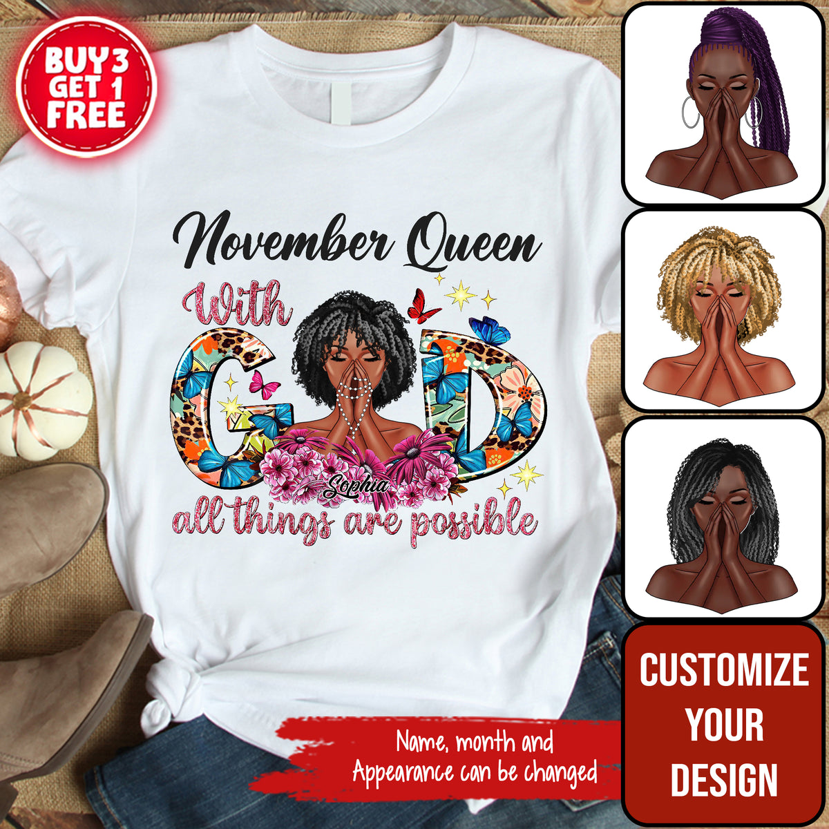 Personalized November T Shirt, I&#39;m living my best life, I ain&#39;t goin&#39; back and forth with you, Her Birthday Gifts For November, Afro Girls Shirt For Black Woman-YPT-ALK