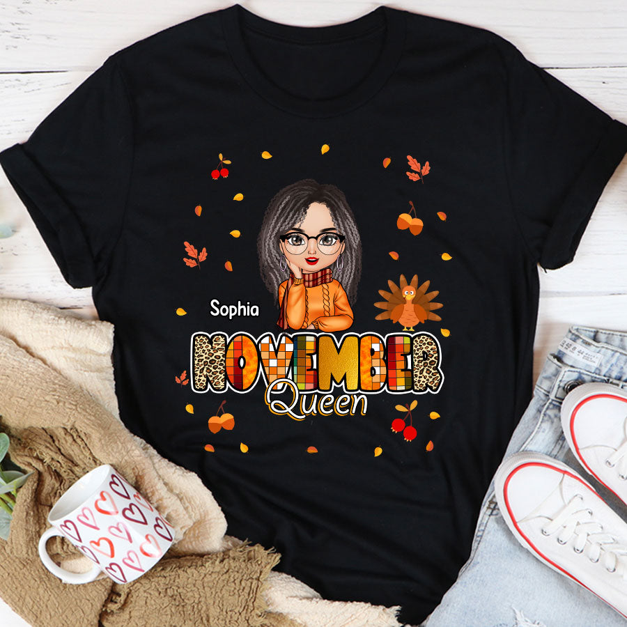 November Birthday Shirt, Custom Birthday Shirt, Queens Born In November, November Birthday Shirts For Woman, November Birthday Gifts