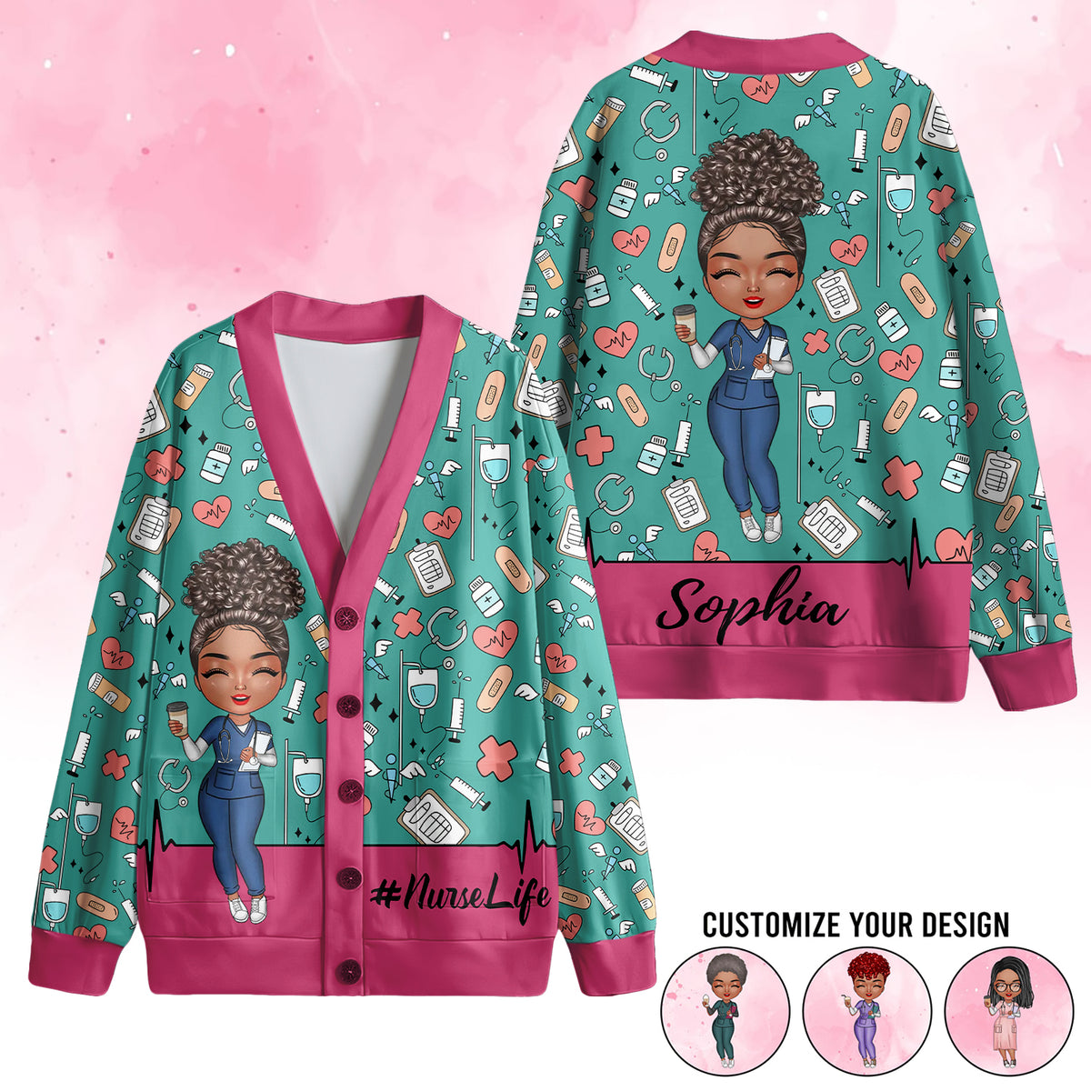 Personalized Cadigan - Personalized Gift Ideas For Nurse, Doctors