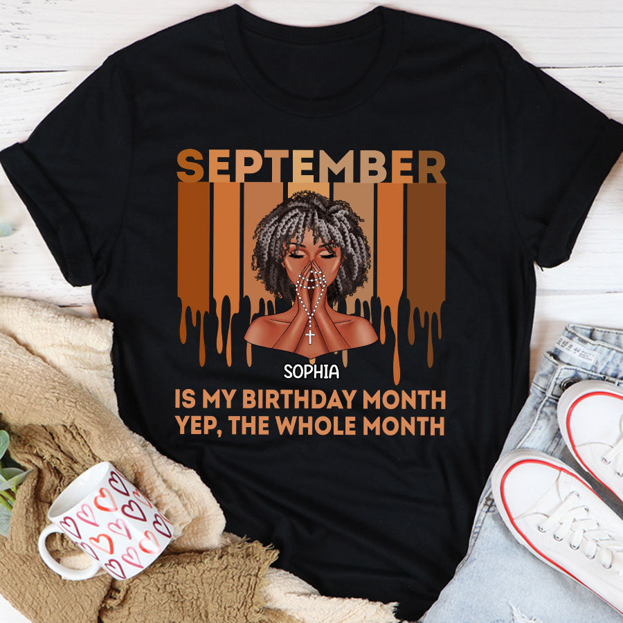 September Birthday Shirt, Custom Birthday Shirt, Queens Are Born In September Birthday Shirts For Woman