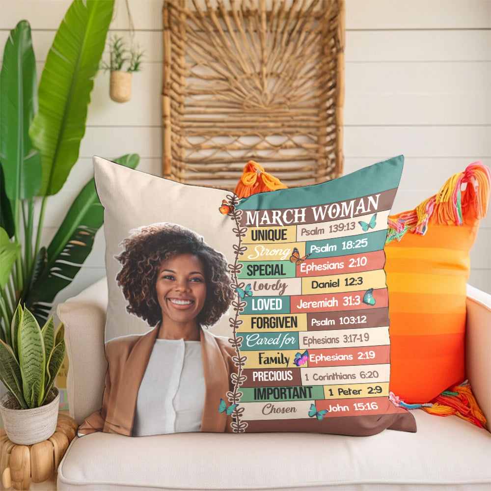 Personalized Photo Pillow, March Birthday Gift Ideas
