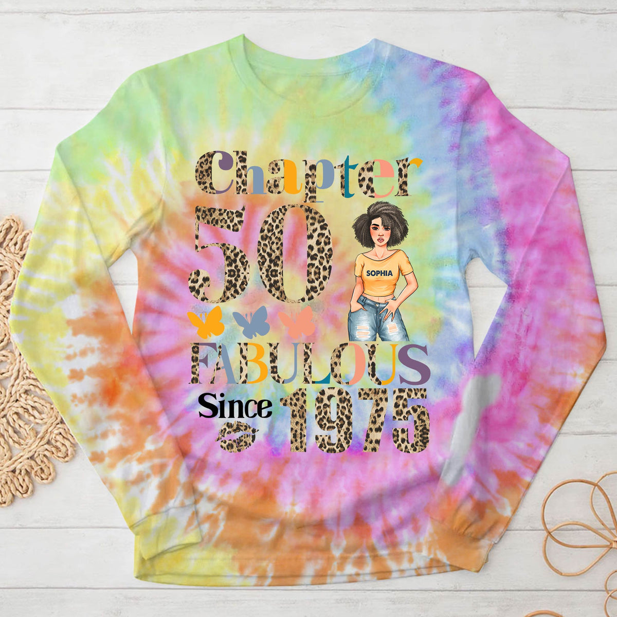 Chapter 50, Fabulous Since 1975 50th Birthday Unique T Shirt For Woman, Custom Birthday Shirt, Her Gifts For 50 Years Old , Turning 50 Birthday Cotton Shirt - YPT- HCT